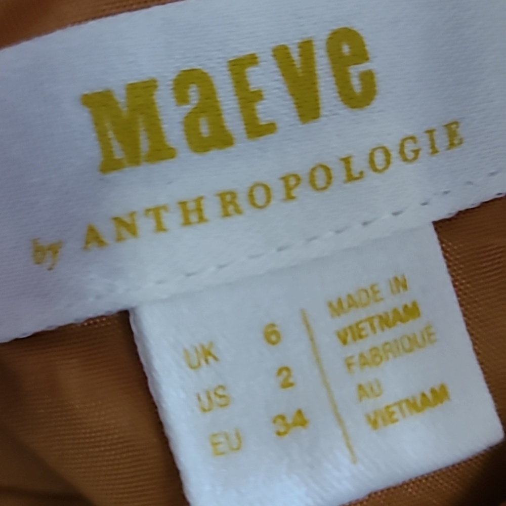 Anthropologie Maeve Crewneck Mini Shift Dress Size 2 - Picture 5 of 5